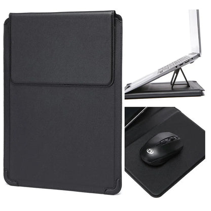 12-13.3" Laptop Case PU Leather Ultra-Slim Folding Stand Notebook Carrying Bag