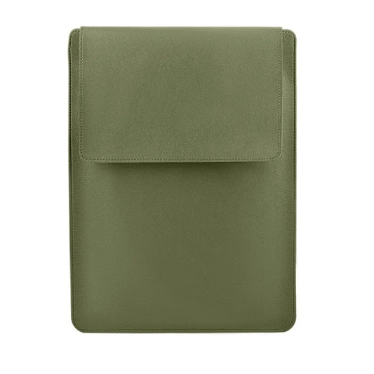 15.4-15.6" Notebook Carrying Bag Fold Laptop Stand Slim PU Leather Waterproof Sleeve Case