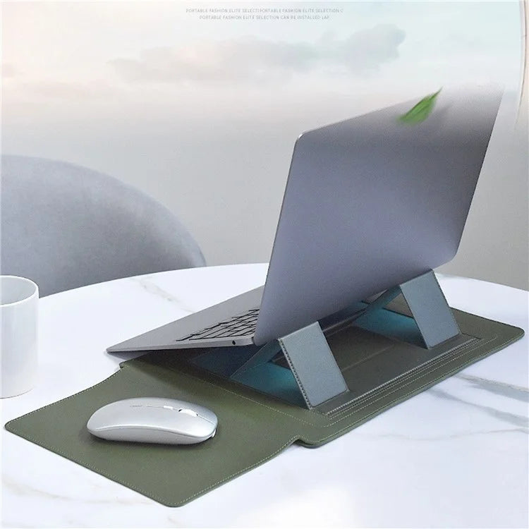 Laptop Sleeve Waterproof Computer Carrying Case with Foldable Stand and Mouse Pad