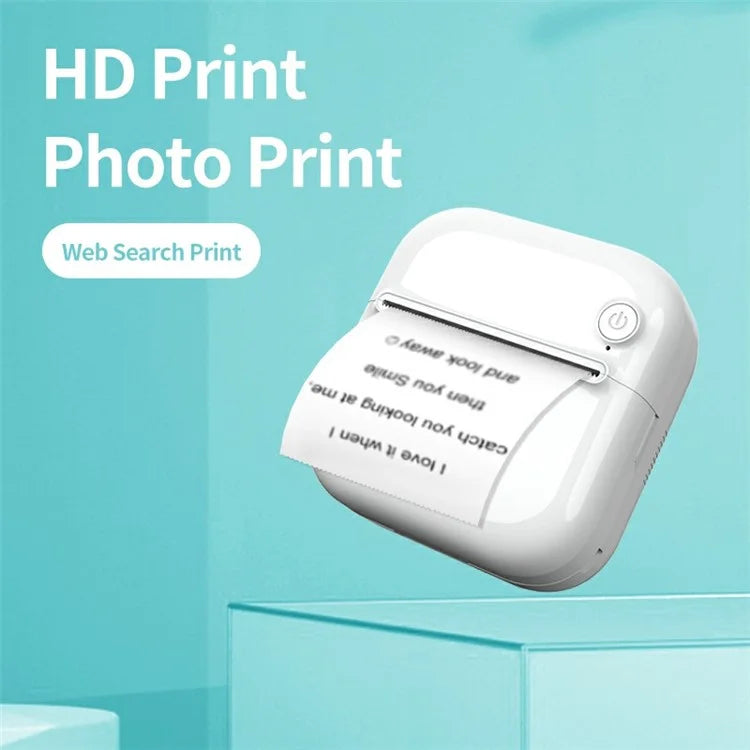 A33 Mini Inkless Bluetooth 5.1 Photo Printer Portable Wireless Office Memo Printer