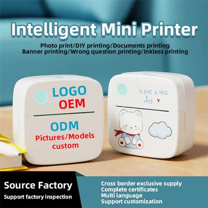 LX-D2 Thermal Inkless Bluetooth Mini Printer for Photos, Notes, Receipt (Standard Version)