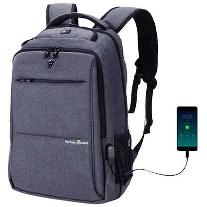 VICTORIATOURIST V906 USB Business Travel Backpack Dual Shoulder 15.6-inch Laptop Bag with USB Port, Upgraded Version
