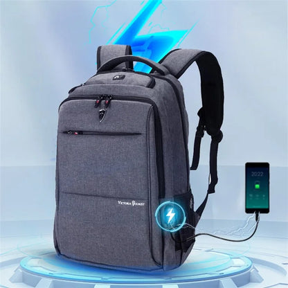 VICTORIATOURIST V906 USB Business Travel Backpack Dual Shoulder 15.6-inch Laptop Bag with USB Port, Upgraded Version