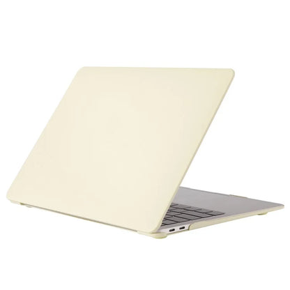 For MacBook Pro 15 inch (2016-2017) A1707 / (2018-2019) A1990 Case Cream Texture Plastic Laptop Shell