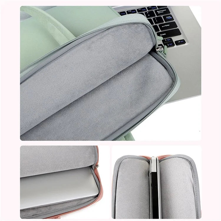 C81-14-14.6 Inch Computer Bag Portable Notebook Bag with Zipper Laptop Accessories Storage Bag