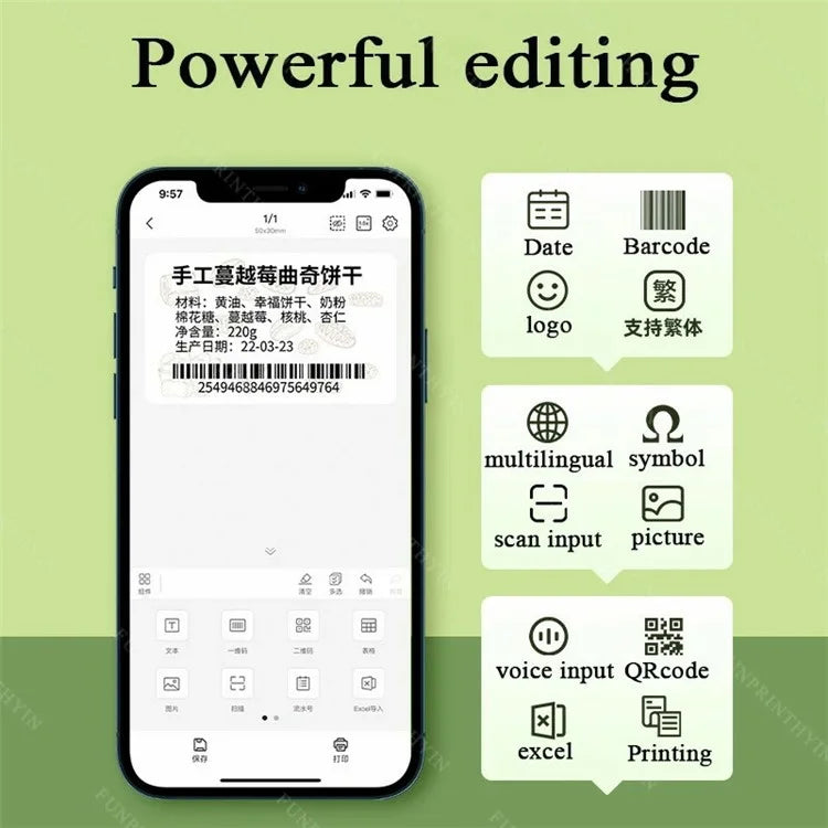 NIIMBOT B1 Mini Label Printer 203 DPI Bluetooth Label Maker Machine Thermal Printer