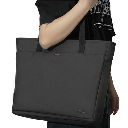 BENWIS LT-LHB-1-BK Laptop Tote Bag Nylon 1000D Notebook Shoulder Bag for Work Travel