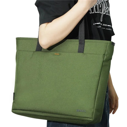 BENWIS LT-LHB-1-BK Laptop Tote Bag Nylon 1000D Notebook Shoulder Bag for Work Travel