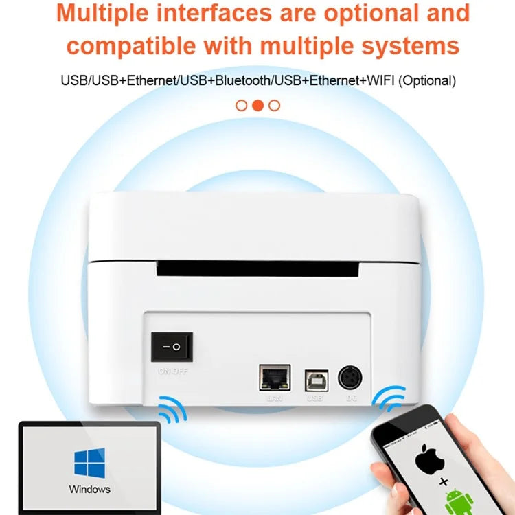 ZJ-9250 USB+Bluetooth Thermal Shipping Label Printer for Small Business
