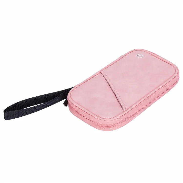 PU Multifunctional Phone Accessories Storage Bag, Passport Pouch with Small Hanging Rope