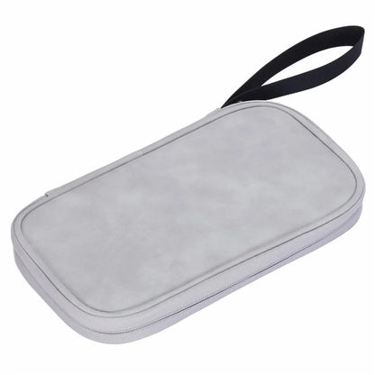 PU Multifunctional Phone Accessories Storage Bag, Passport Pouch with Small Hanging Rope