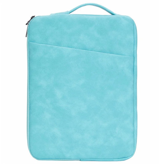 14.1-15.4 inch Laptop Bag Sleeve Holder Computer Tablet PU Leather Handbag Case with Dual Zippers