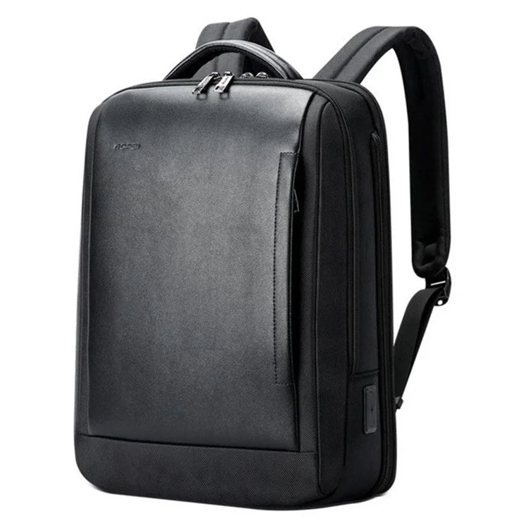 BOPAI 15.6 inch Laptop Backpack Genuine Cow Leather Water Resistant Business Travel Rucksack