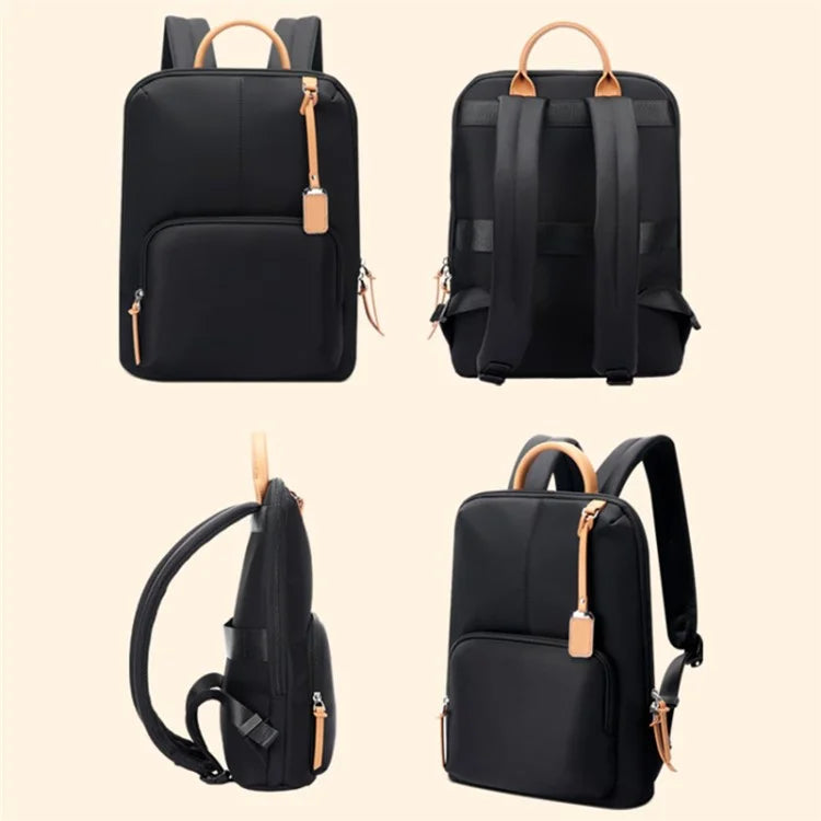 BOPAI 14-inch Laptop Waterproof Backpack Nylon Polyester Business Commute Notebook Shoulder Bag