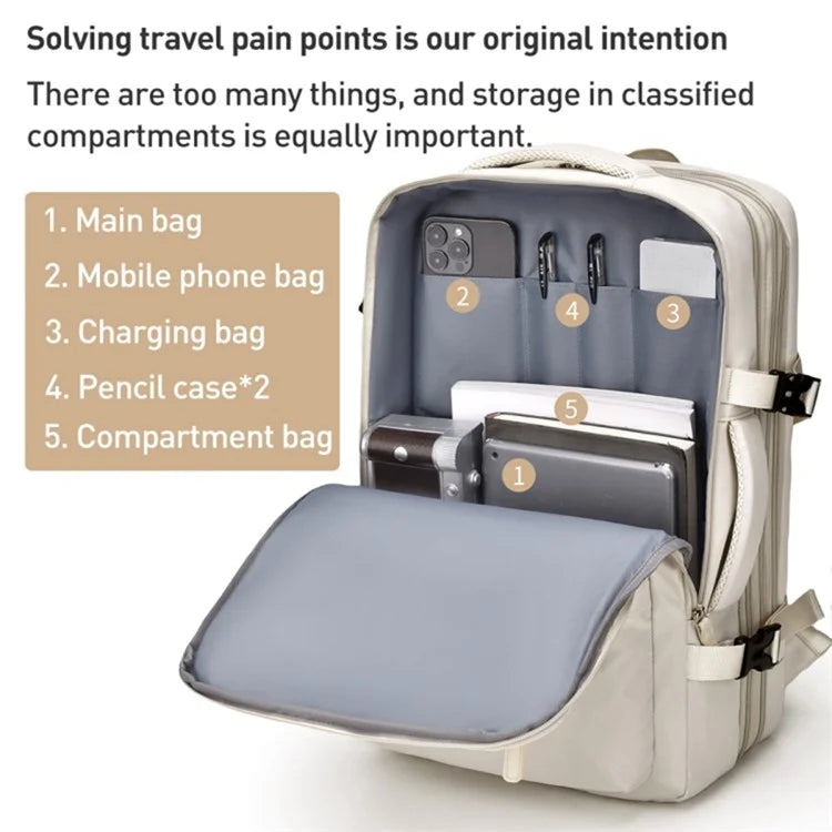 Travel Backpack Fit 15.6 Inch Laptop Computer Work Bag with USB Charging Port