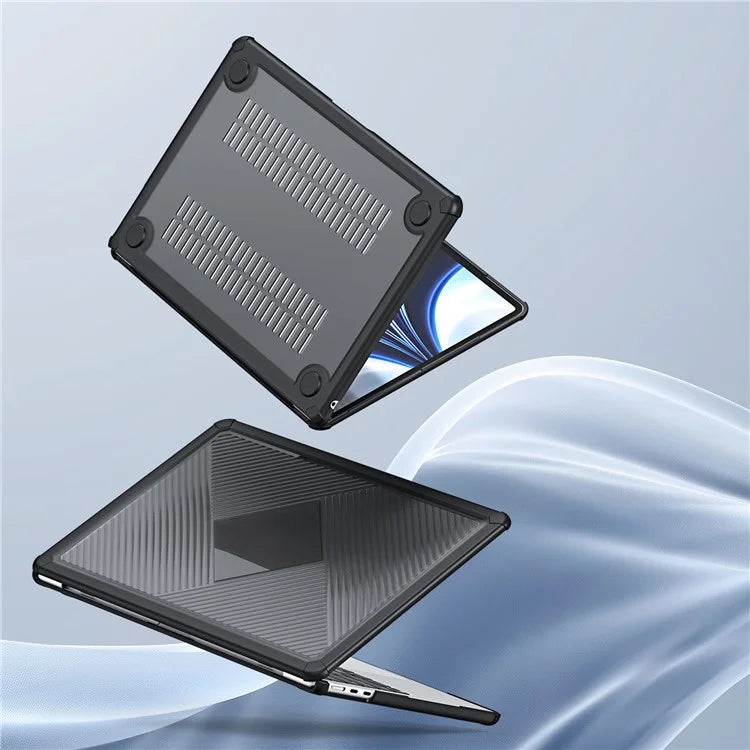 DUX DUCIS LCGH Series for MacBook Air 13 inch (2024) / (2022) Geometric Lines Anti-Drop Case TPU+PC Laptop Cover