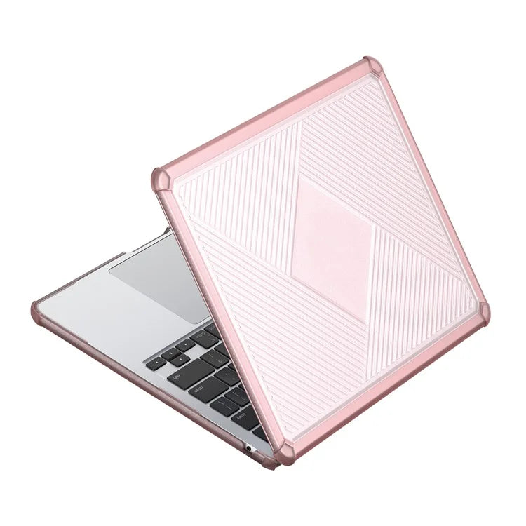 DUX DUCIS LCGH Series for MacBook Air 13 inch (2024) / (2022) Geometric Lines Anti-Drop Case TPU+PC Laptop Cover