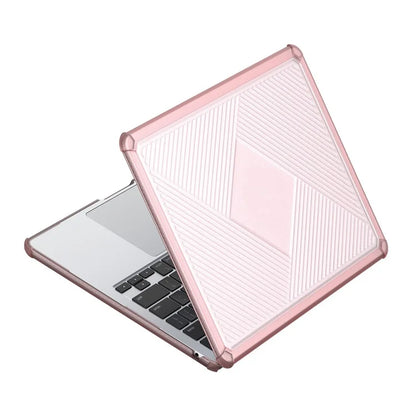DUX DUCIS LCGH Series for MacBook Air 13 inch (2024) / (2022) Geometric Lines Anti-Drop Case TPU+PC Laptop Cover