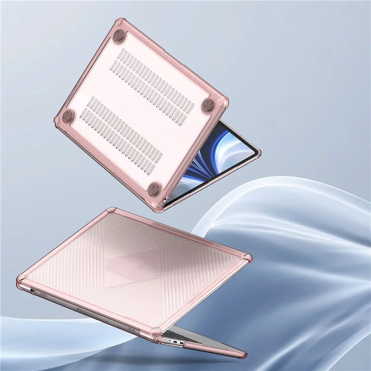 DUX DUCIS LCGH Series for MacBook Air 13 inch (2024) / (2022) Geometric Lines Anti-Drop Case TPU+PC Laptop Cover