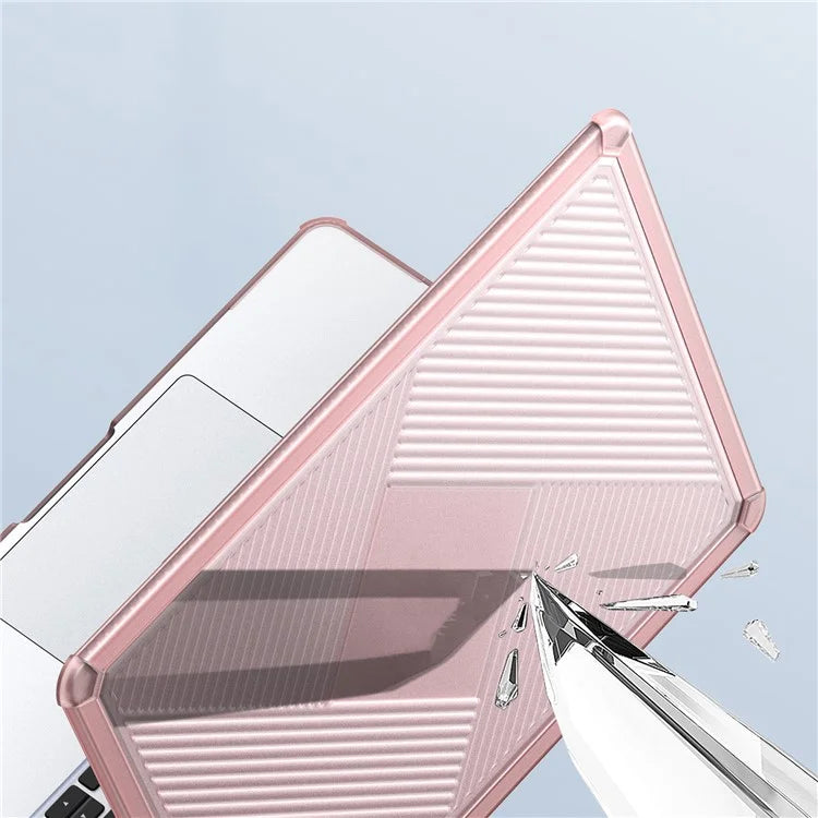 DUX DUCIS LCGH Series for MacBook Air 13 inch (2024) / (2022) Geometric Lines Anti-Drop Case TPU+PC Laptop Cover