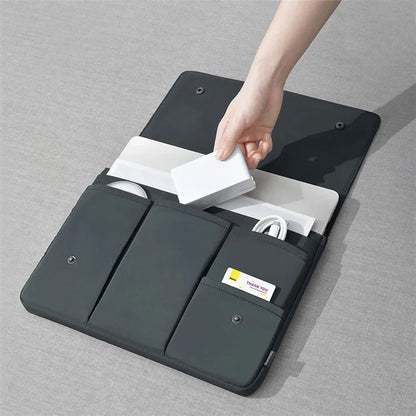 Multi-Layer Nylon Waterproof Bag for 15-inch Laptop Shockproof Carrying Case
