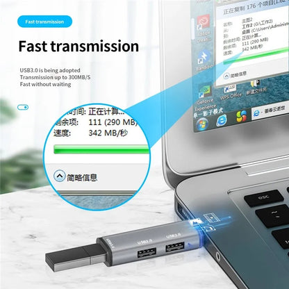 ADS-302C Type-C Adapter Hub to USB 3.0 +  Dual USB 2.0 Expansion Station