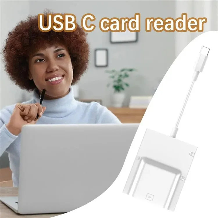 HK-3057H USB-C Card Reader Adapter 5Gbps High Speed Data Transfer Rate Converter