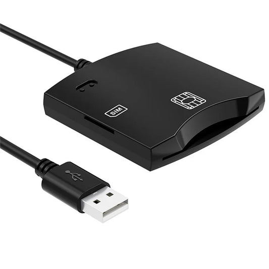 CR333 USB SIM Card Reader Dual Slot CAC / IC / ID Smart Card Reader Adapter