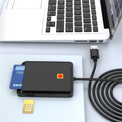 CR317 USB 2.0 Smart Card Reader Support SIM CAC ID Bank Card for Mac Windows