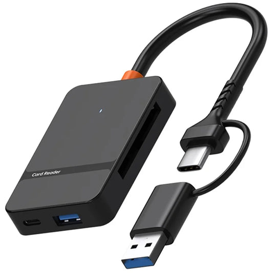 ADS-316 For Huawei / Xiaomi / Samsung 8-in-1 Card Reader Type-C + USB-A to SD / TF / MS / CF1 / Type-C / USB 3.0 U Disk Reading Adapter