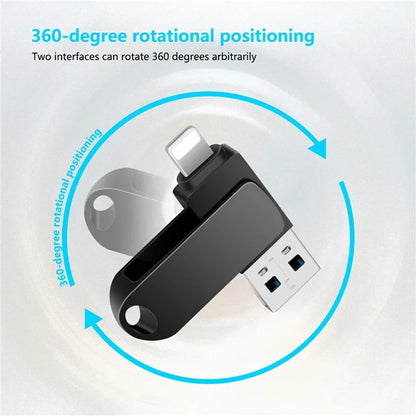 2 in 1 Card Reader 32GB OTG USB Flash Drive with 8Pin + USB 3.0 Port U Disk for iPhone Computer PC