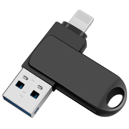 2 in 1 Card Reader 64GB OTG USB Flash Drive with 8Pin + USB 3.0 Port U Disk for iPhone Computer PC