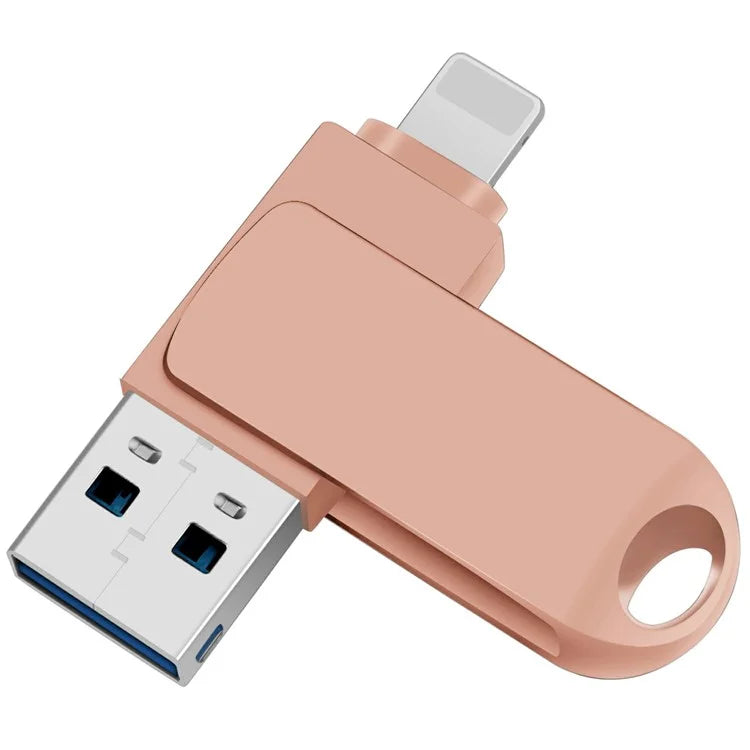 2 in 1 Card Reader 64GB OTG USB Flash Drive with 8Pin + USB 3.0 Port U Disk for iPhone Computer PC