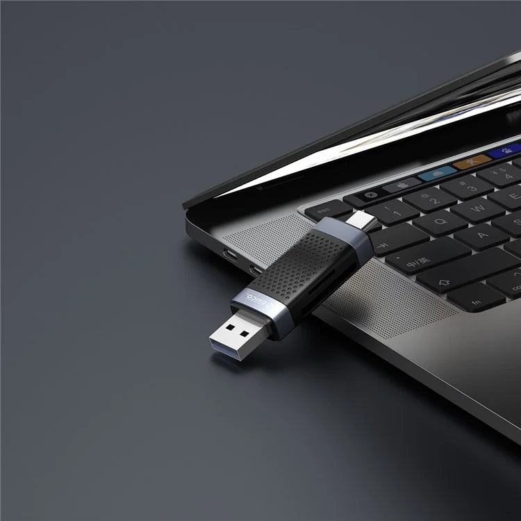 ORICO CS2T-A3-BK-EP USB3.0 Card Reader with SD  /  TF Card Ports Support OTG 5Gbps Card Reader Portable Mini Card Reader (Two Card Simultaneous Reading)