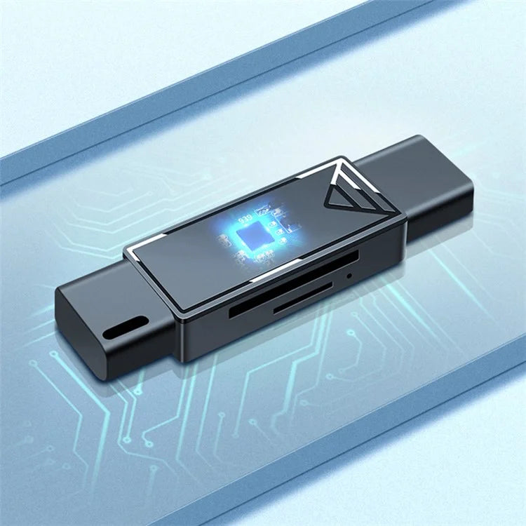 KAWAU C351 USB 3.0 High Speed Type C + USB SD / TF Card Reader Portable OTG Adapter