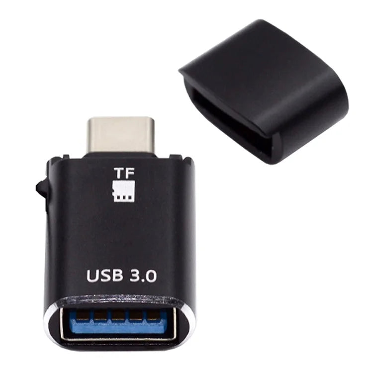 UC-035-TF 10Gbps Type-C to USB 3.0 Female OTG+TF Card Reader Adapter for Laptop Tablet Phone