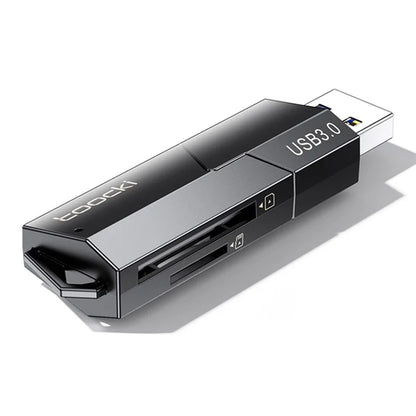TOOCKI TQ-CS02 USB3.0 to SD TF Card Reader Retractable Memory Card Reader Adapter for Computer PC Laptop