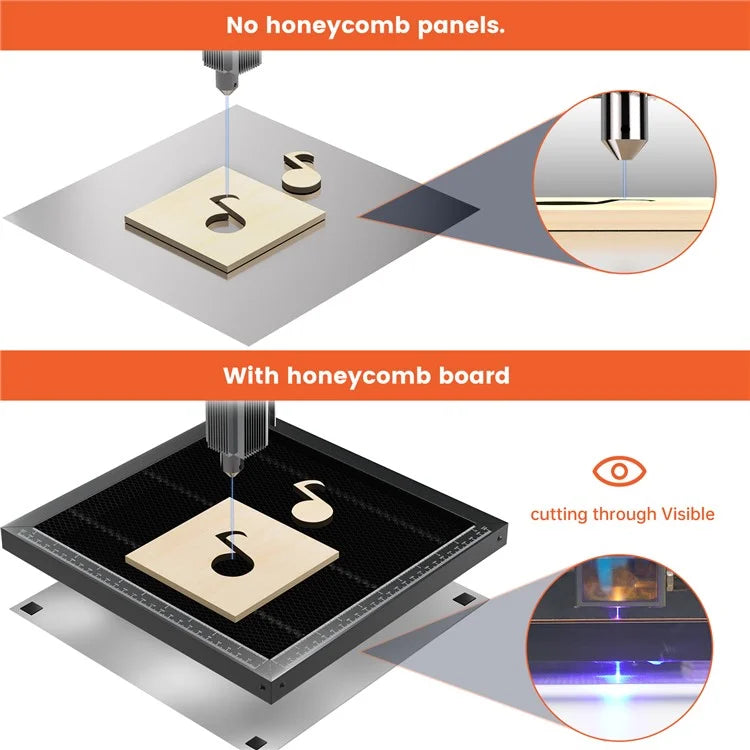 ACMER E10 400x400mm Aluminum+Galvanized Steel Laser Bed Fast Heat Dissipation Honeycomb Working Table