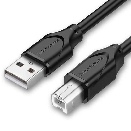 MINDPURE US002 1.5m USB2.0 Male to Square USB Type-B Male Printer Cable Computer Printing Connection Cord - Black