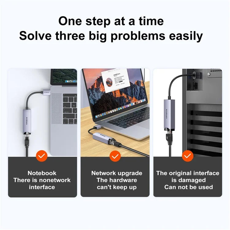 MINDPURE UR004 USB3.0 to RJ45 Gigabit Ethernet Adapter High-Speed Network Connector