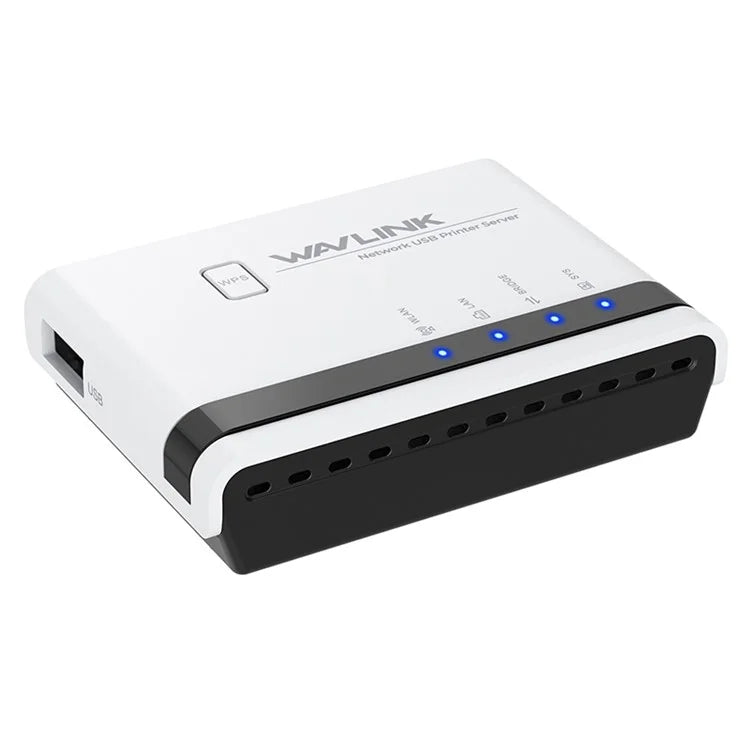 WAVLINK NU516U1 Wireless USB Print Server with 10 / 100Mbps LAN / Bridge WiFi USB2.0 Wireless Printer Server