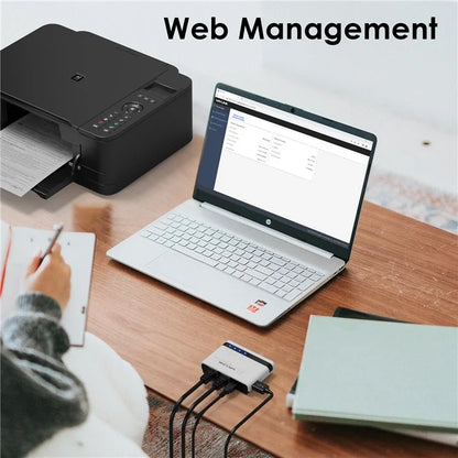 WAVLINK NU516U1 Wireless USB Print Server with 10 / 100Mbps LAN / Bridge WiFi USB2.0 Wireless Printer Server
