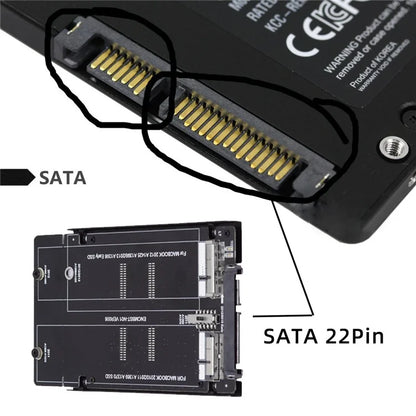 SA-072 2.5inch SATA 22Pin for Mac Air Pro Retina 2010 2011 2012 SSD 12+6Pin 17+7Pin A1425 A1398 MC975 MC976 Case Enclosure