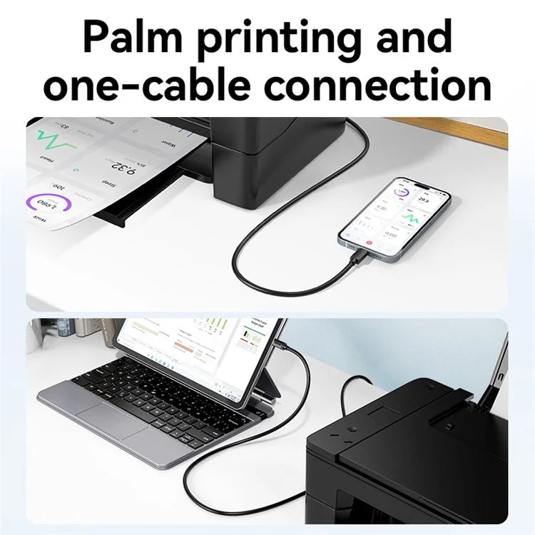 JASOZ D121 0.5m Type-C to USB 2.0 Type B Cable for Printer / Cellphone / Tablet