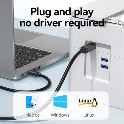 JASOZ D121 2m Type-C to USB 2.0 Type B 480Mbps Data Transfer Printer Cable