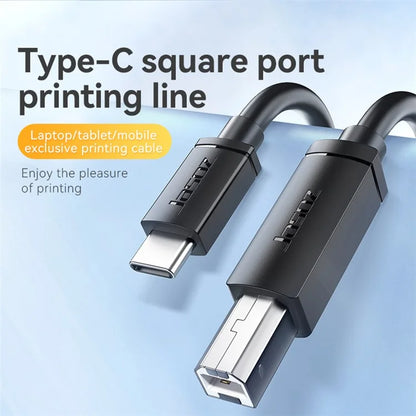 JASOZ D121 3m Type-C to USB 2.0 Type B Male to Male High Speed Printer Cable