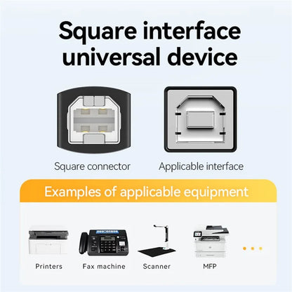 JASOZ D121 3m Type-C to USB 2.0 Type B Male to Male High Speed Printer Cable