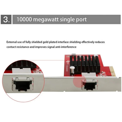 TXA074 AQC107 Desktop Computer RJ45 Port Network Card 10G PCI-E X4 Network Card