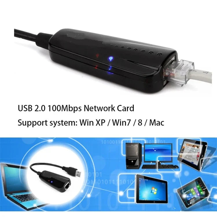 TXA041 USB to RJ45 Network Adapter Home Office 100Mbps Network Cable Connector