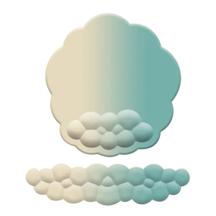 Wrist Rest Design Gradient Cloud Anti-slip Mouse Pad + Keyboard Wrist Rest Pad